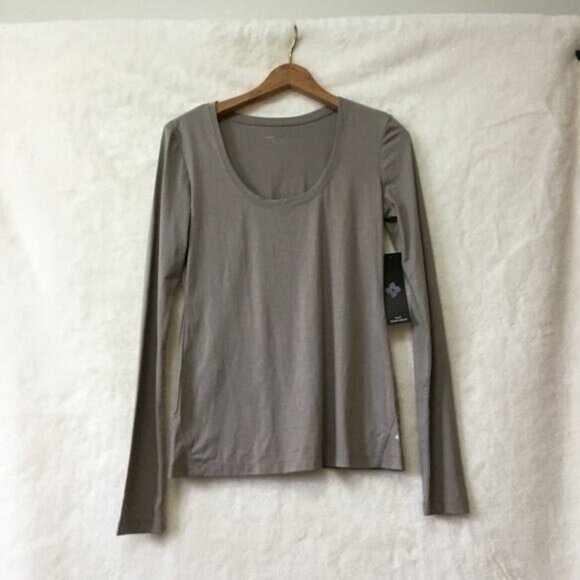BCBGMAXZRIA Gray Long Sleeve Layer Top - Picture 1 of 11